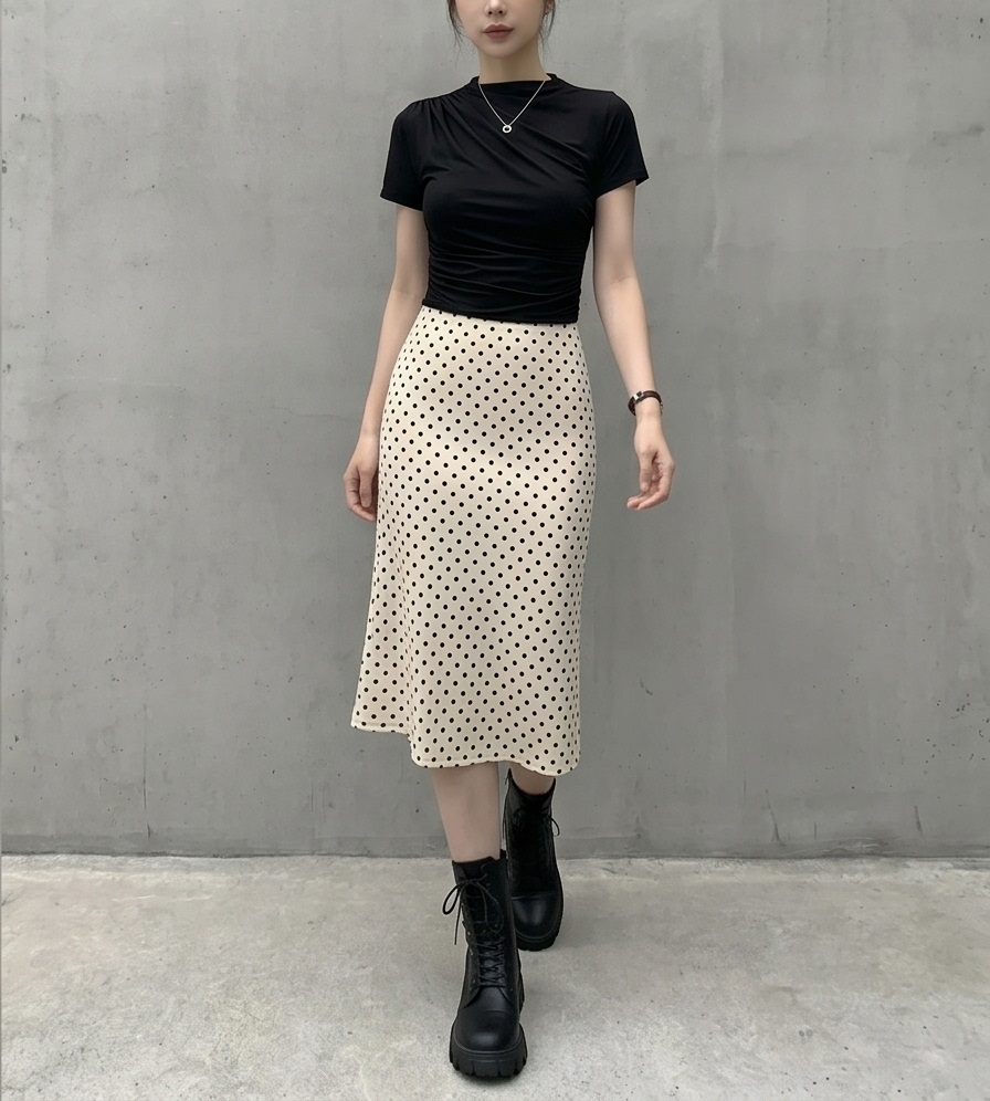 ドレープベーシックスリム半袖ギャザーTシャツ | 詳細画像26