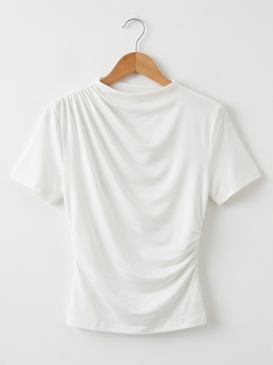 ドレープベーシックスリム半袖ギャザーTシャツ | 詳細画像33