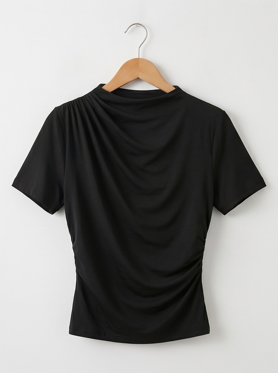 ドレープベーシックスリム半袖ギャザーTシャツ | 詳細画像35