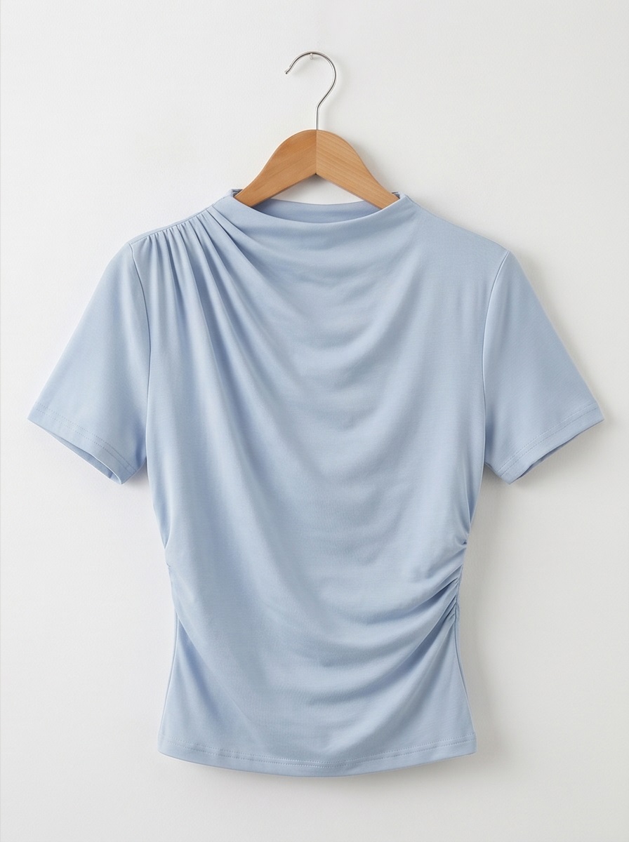 ドレープベーシックスリム半袖ギャザーTシャツ | 詳細画像36