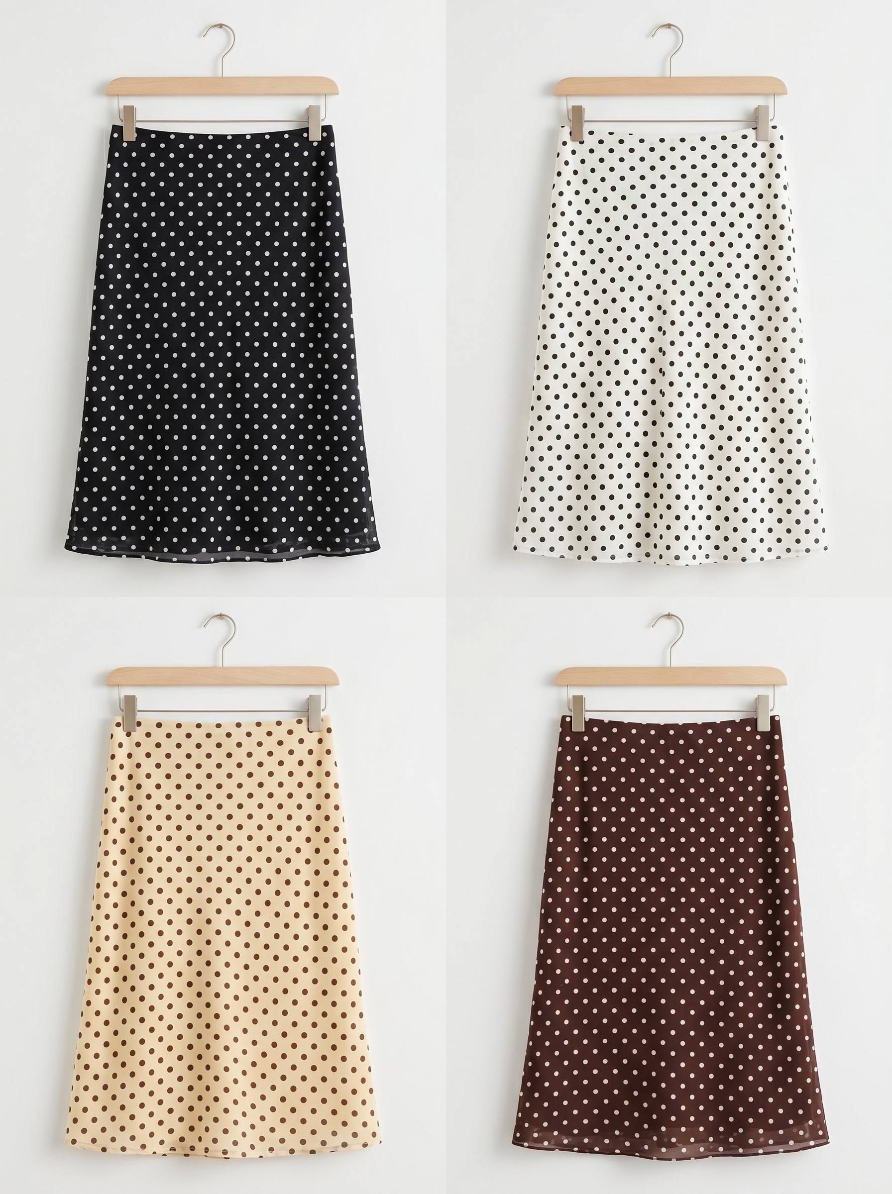 シフォンウエストゴムスリムロングAラインドットスカート | 詳細画像30