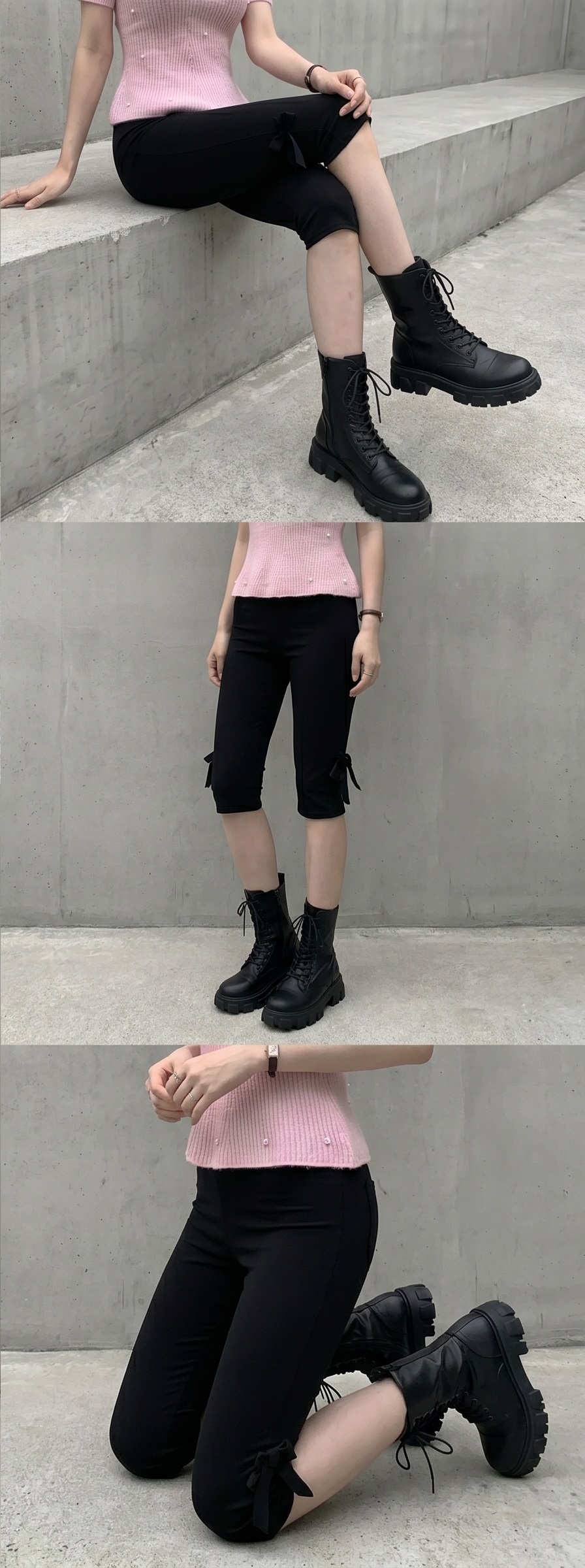 ウエストゴムスリムバミューダ5分丈ショートパンツ | 詳細画像9