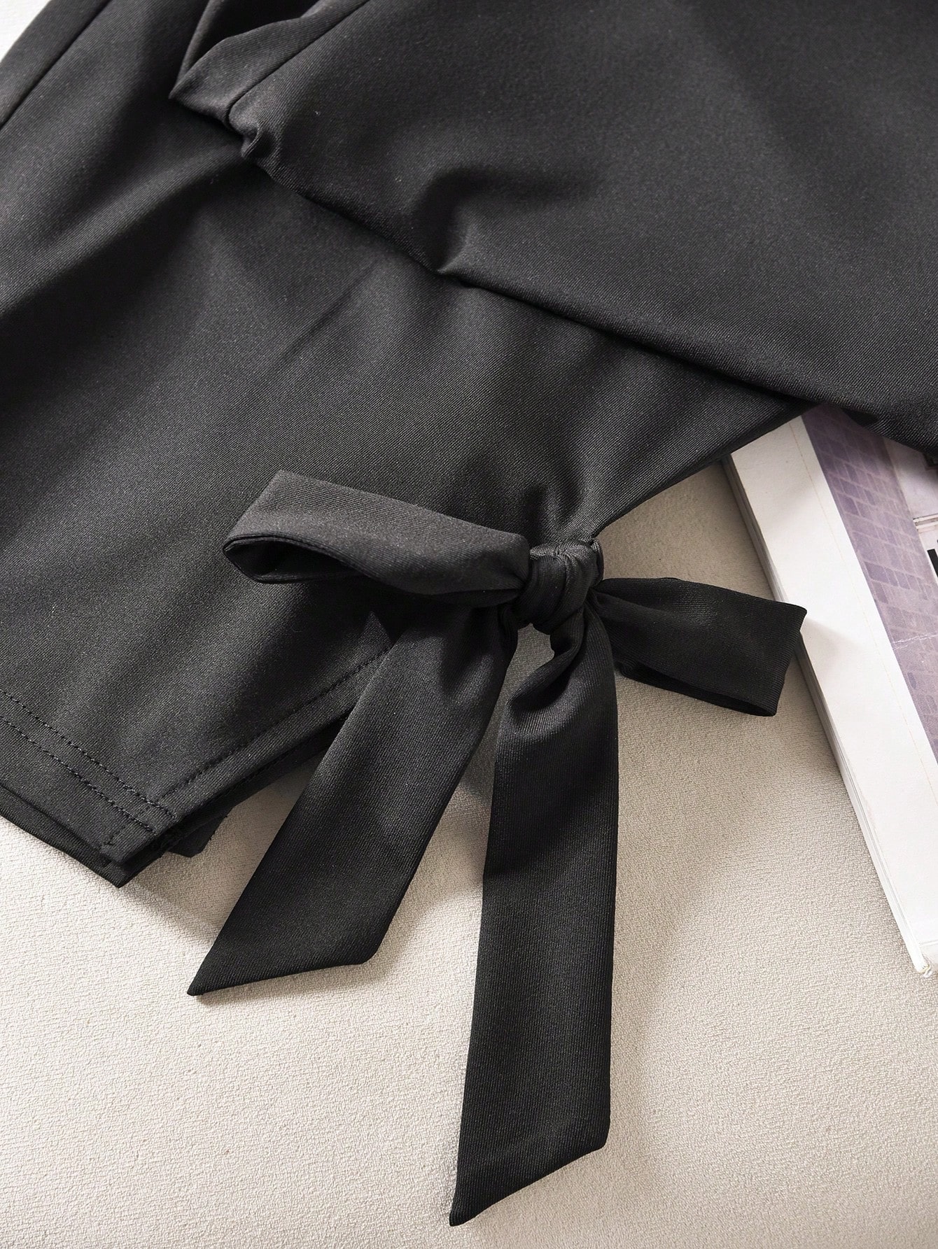 ウエストゴムスリムバミューダ5分丈ショートパンツ | 詳細画像15