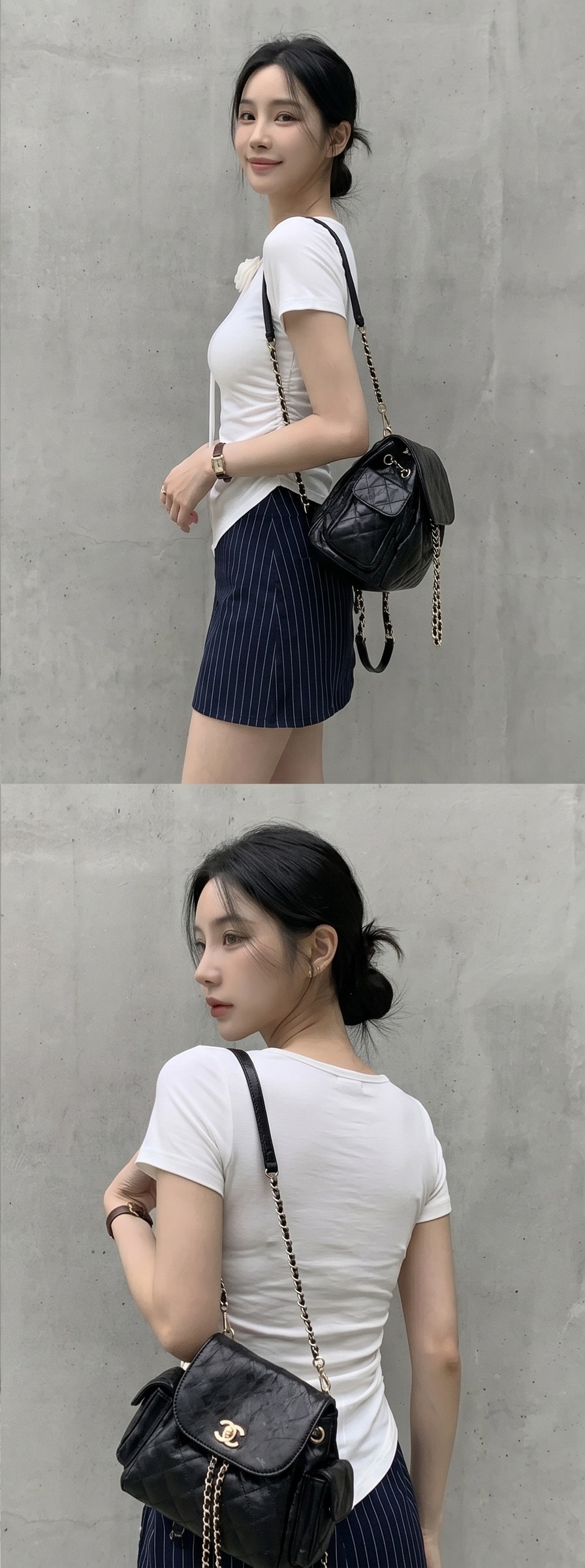 ストラップラップスリムミニストライプスカート | 詳細画像14