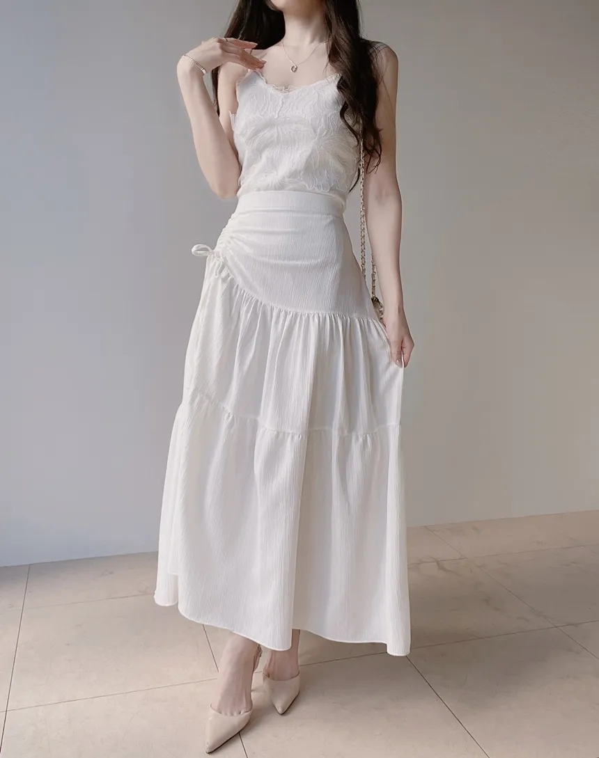 花柄レースVネックキャミソール | mirangmirang | 詳細画像4