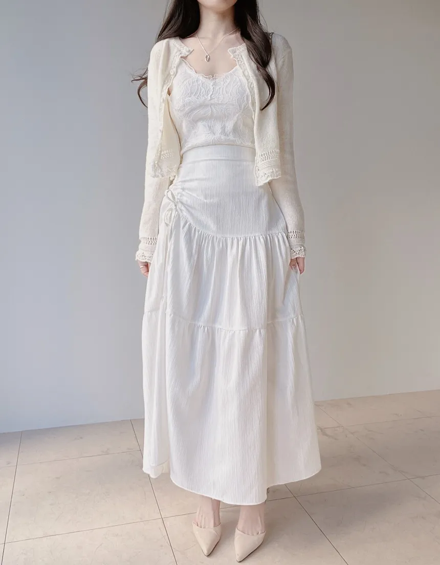 花柄レースVネックキャミソール | mirangmirang | 詳細画像9