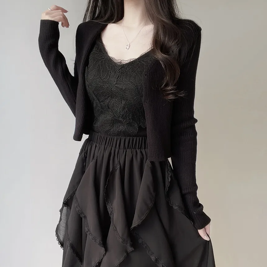 花柄レースVネックキャミソール | mirangmirang | 詳細画像20