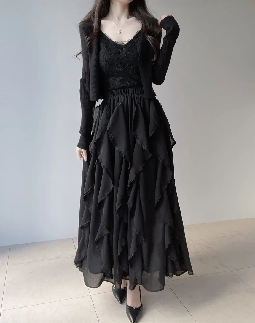 花柄レースVネックキャミソール | mirangmirang | 詳細画像23