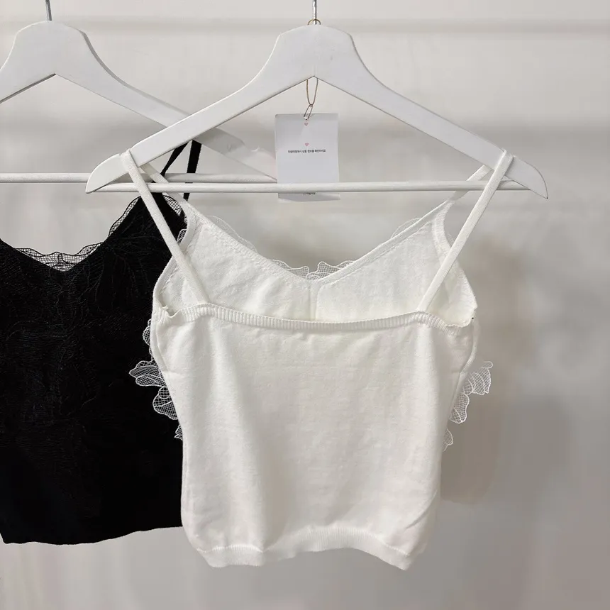 花柄レースVネックキャミソール | mirangmirang | 詳細画像29