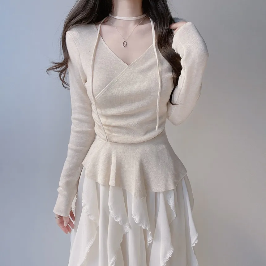 レースフリルウエストゴムロングスカート | mirangmirang | 詳細画像34