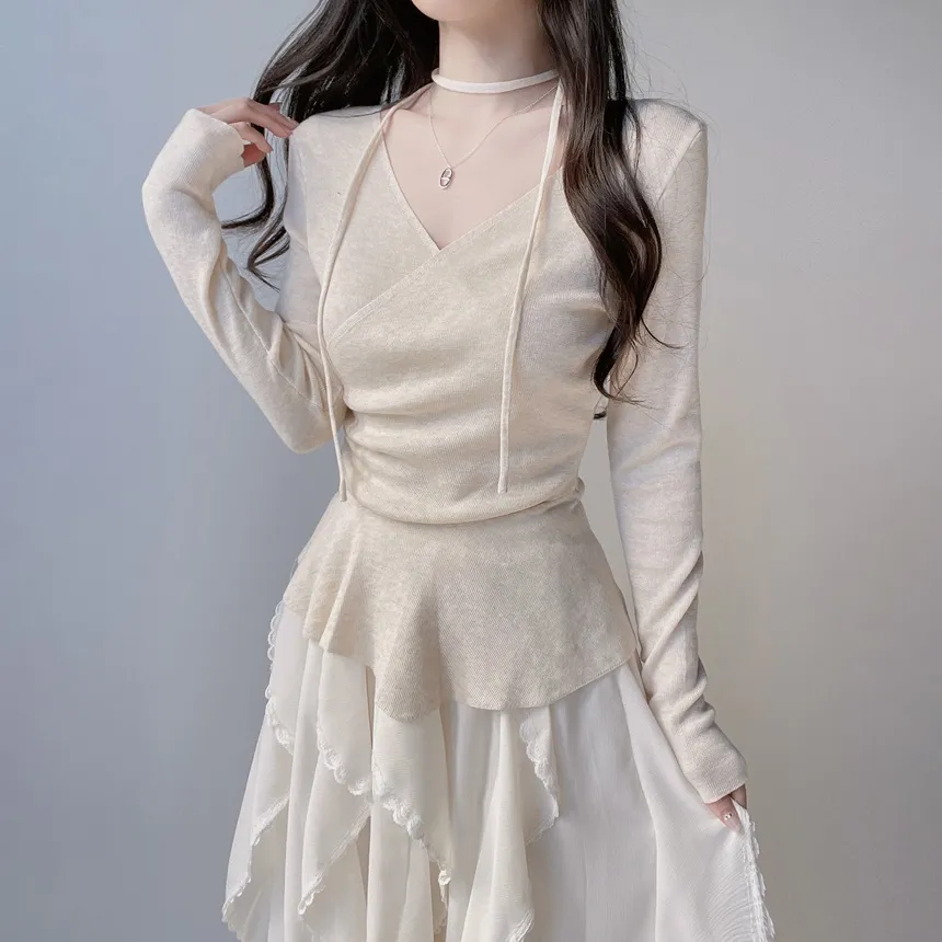 レースフリルウエストゴムロングスカート | mirangmirang | 詳細画像35