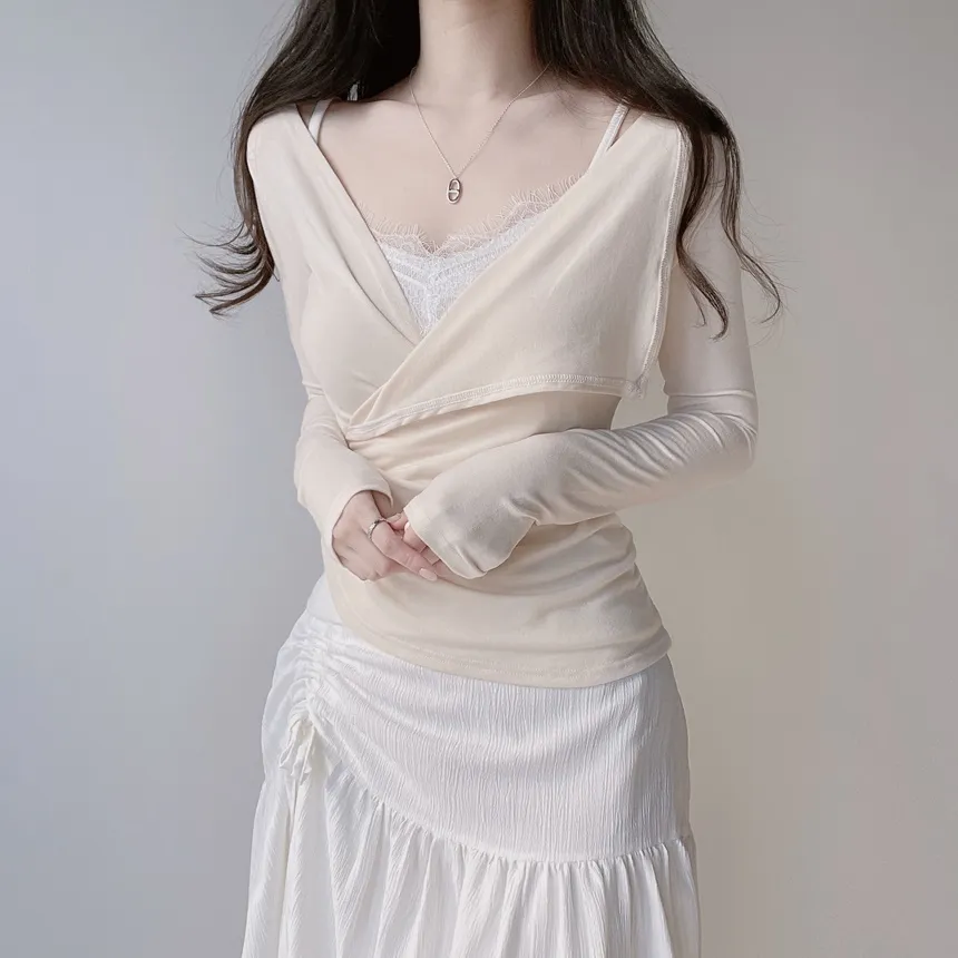 ドローストリングバックゴムフレアロングスカート | mirangmirang | 詳細画像11