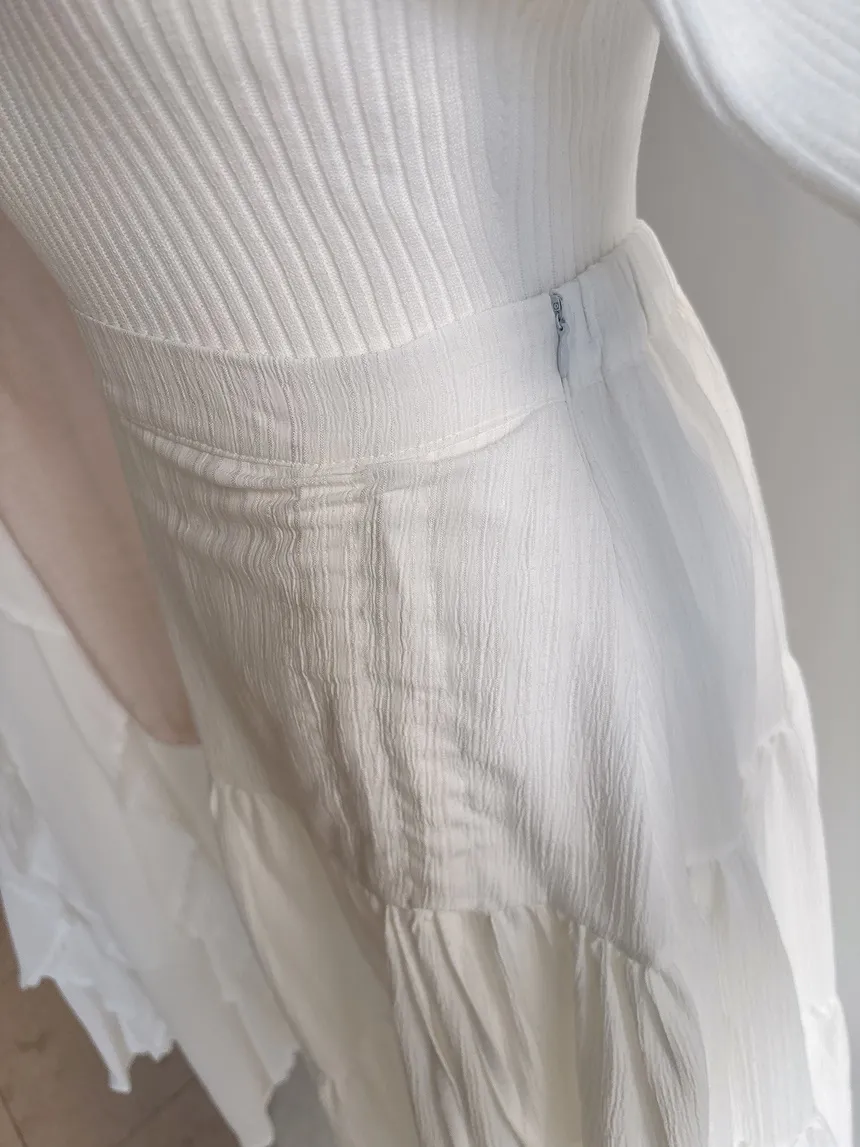 ドローストリングバックゴムフレアロングスカート | mirangmirang | 詳細画像28