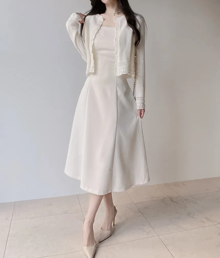 リボン(固定)ロングフレアワンピース | mirangmirang | 詳細画像5