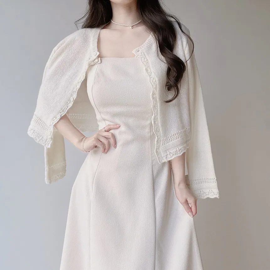 リボン(固定)ロングフレアワンピース | mirangmirang | 詳細画像6