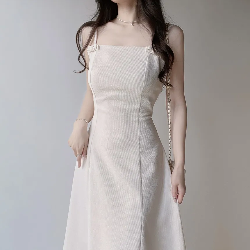 リボン(固定)ロングフレアワンピース | mirangmirang | 詳細画像9