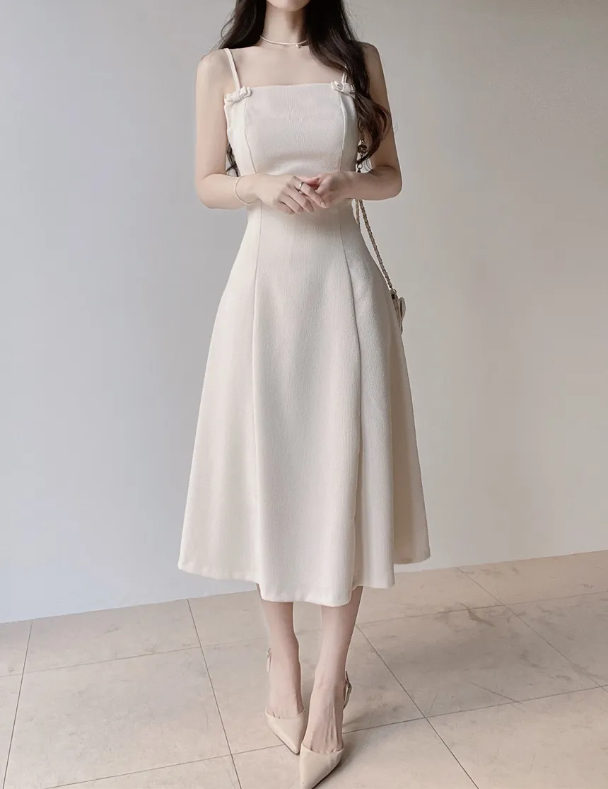 リボン(固定)ロングフレアワンピース | mirangmirang | 詳細画像10