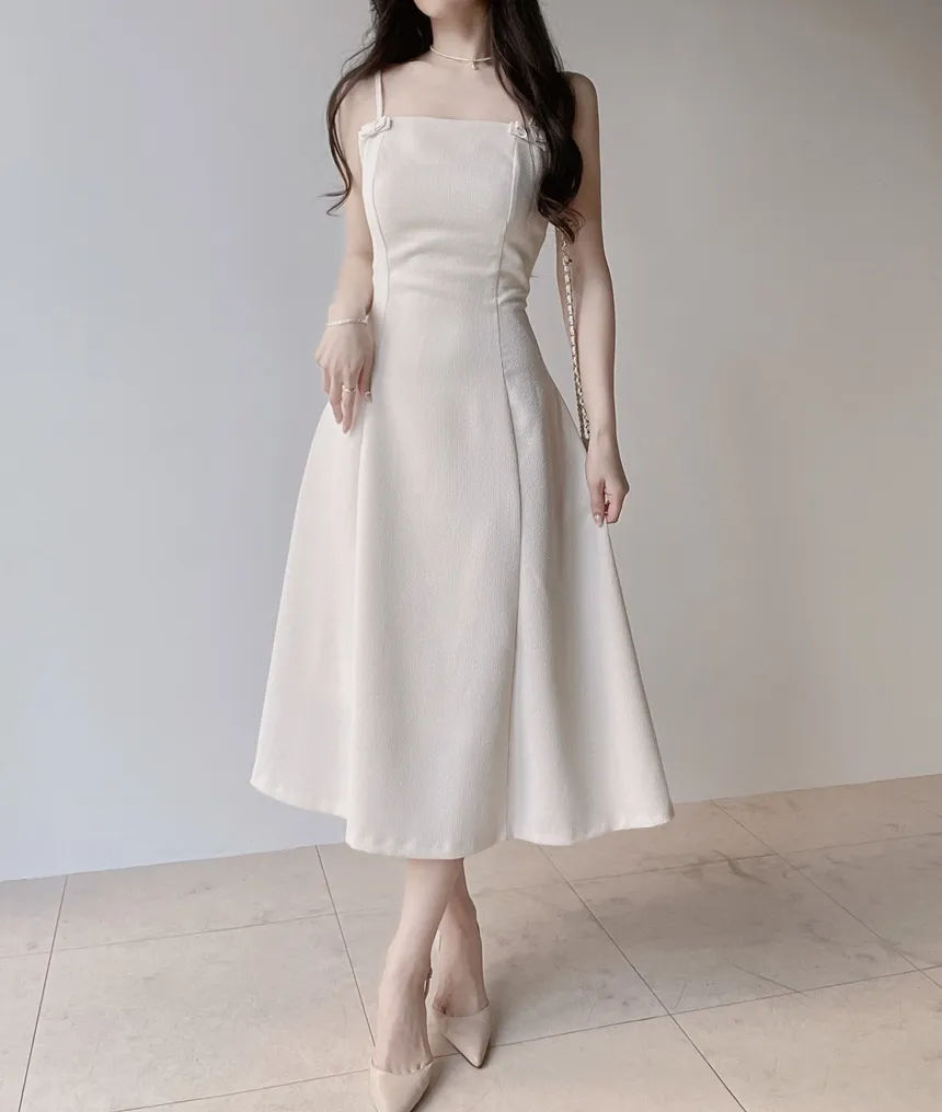 リボン(固定)ロングフレアワンピース | mirangmirang | 詳細画像12