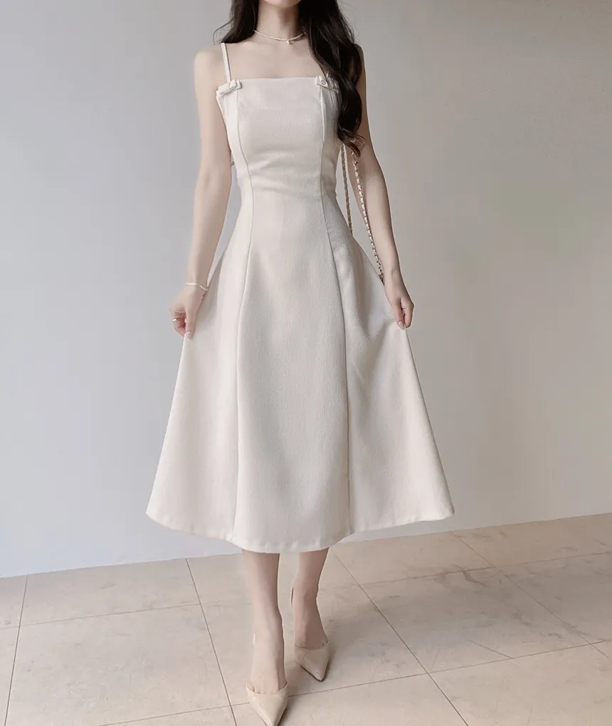 リボン(固定)ロングフレアワンピース | mirangmirang | 詳細画像13