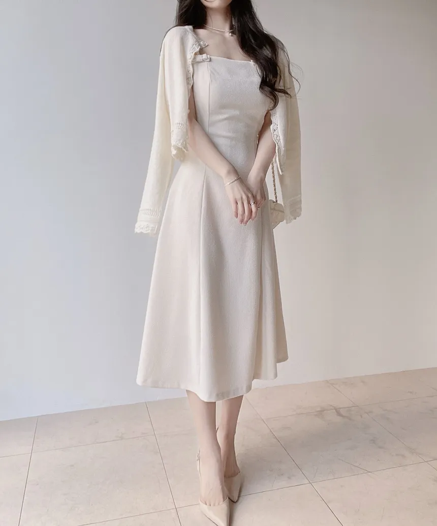 リボン(固定)ロングフレアワンピース | mirangmirang | 詳細画像14