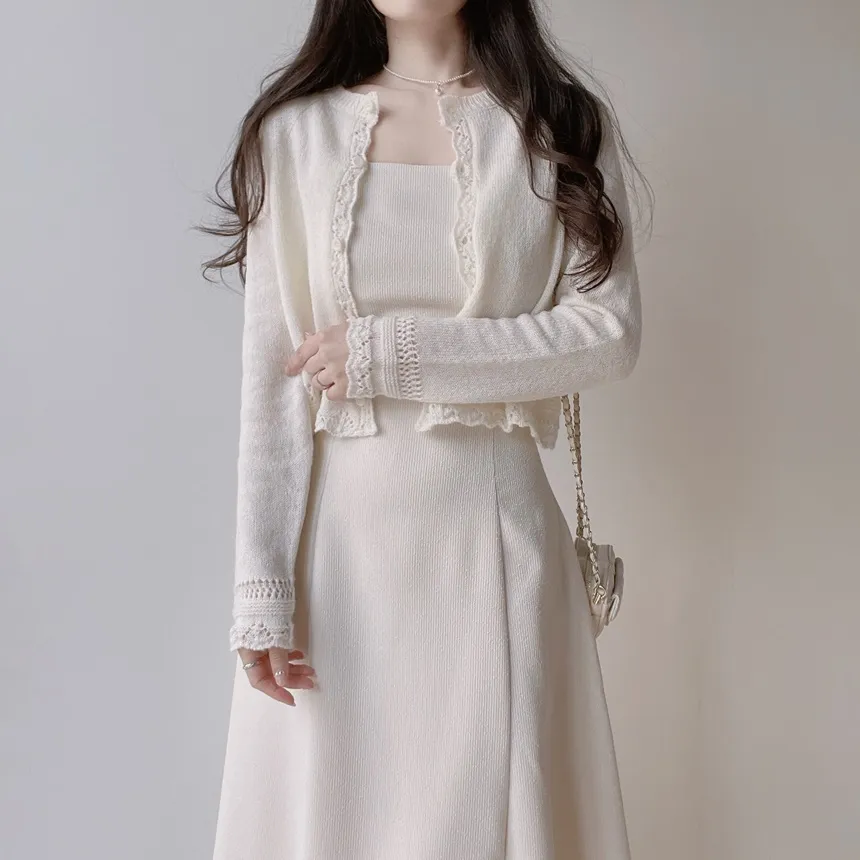 リボン(固定)ロングフレアワンピース | mirangmirang | 詳細画像16