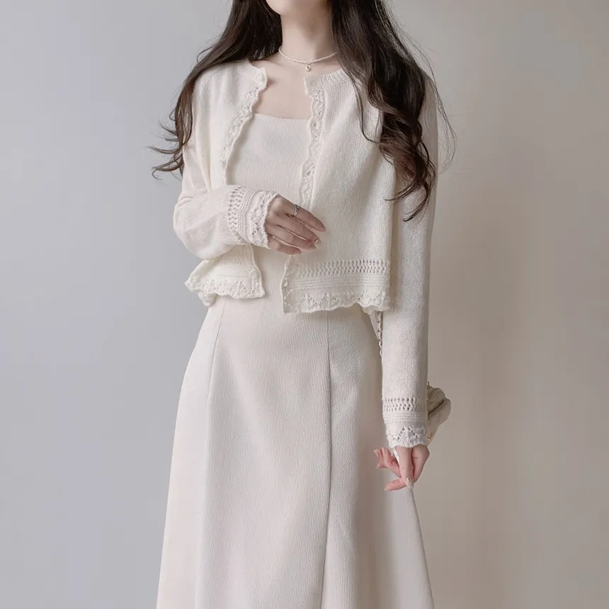 リボン(固定)ロングフレアワンピース | mirangmirang | 詳細画像17