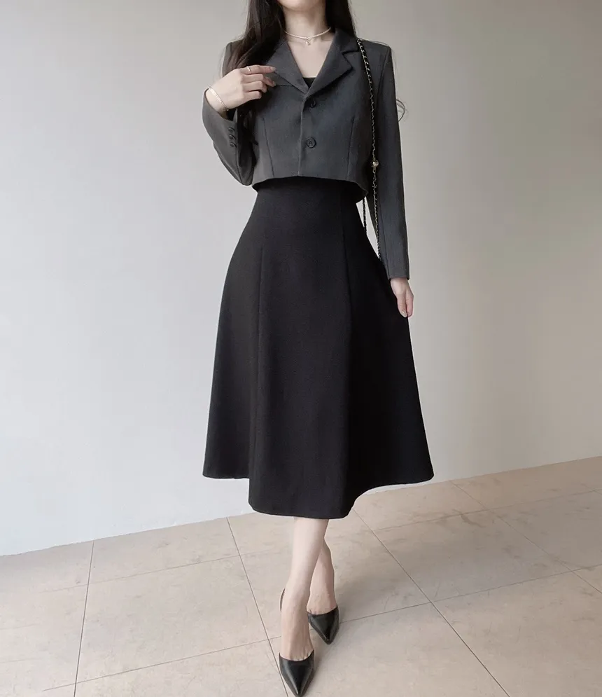 リボン(固定)ロングフレアワンピース | mirangmirang | 詳細画像26