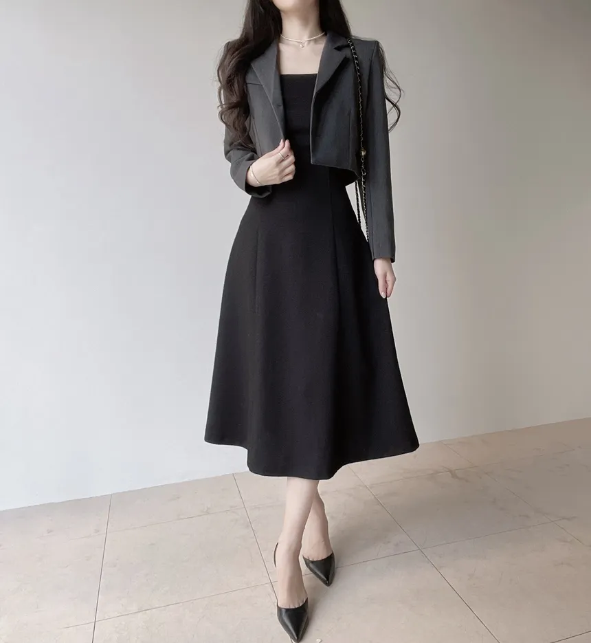 リボン(固定)ロングフレアワンピース | mirangmirang | 詳細画像28