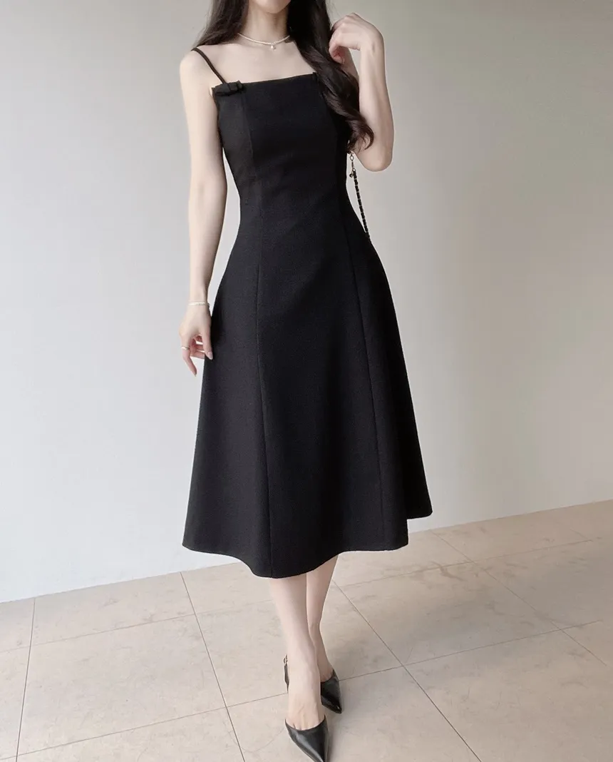 リボン(固定)ロングフレアワンピース | mirangmirang | 詳細画像34