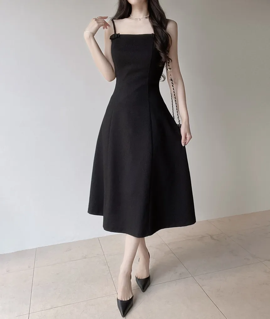 リボン(固定)ロングフレアワンピース | mirangmirang | 詳細画像35