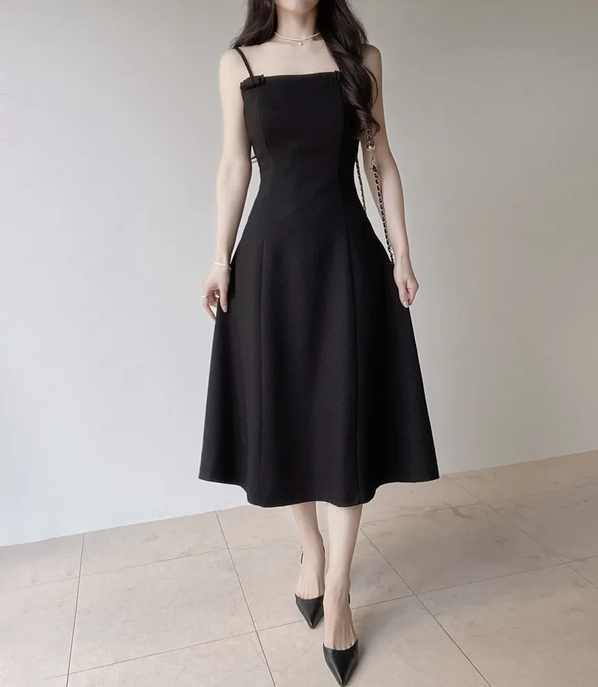 リボン(固定)ロングフレアワンピース | mirangmirang | 詳細画像36