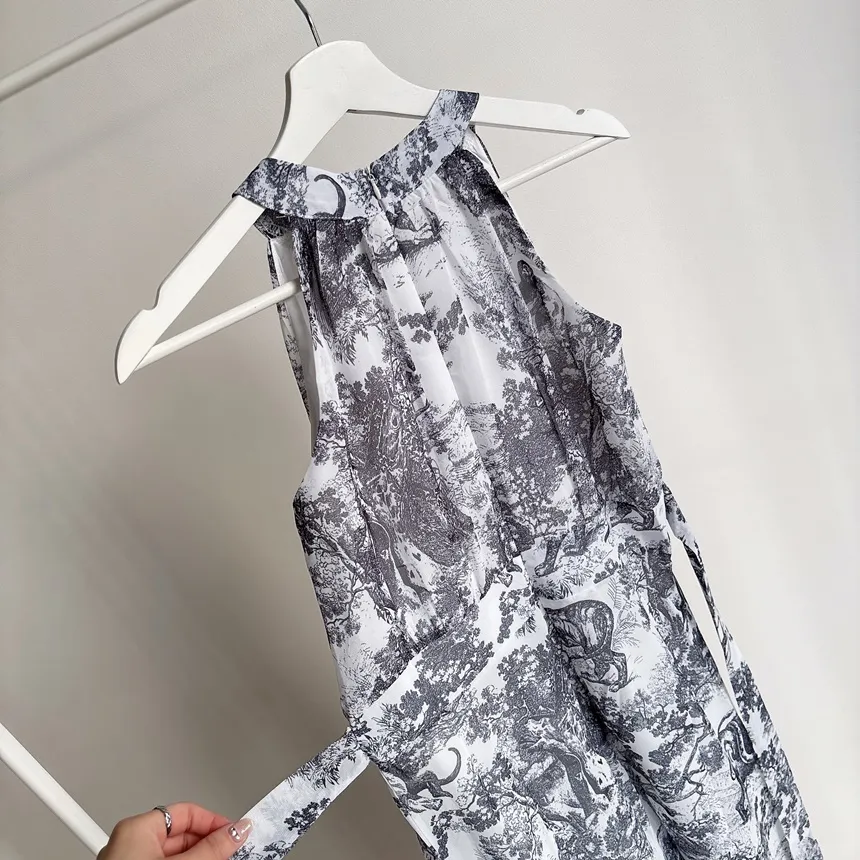 ホルターネックバックストラップロングプリントワンピース | mirangmirang | 詳細画像16