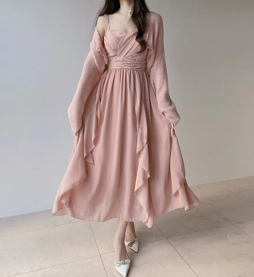 ギャザーフリルティアードフレアロングスカート | mirangmirang | 詳細画像2