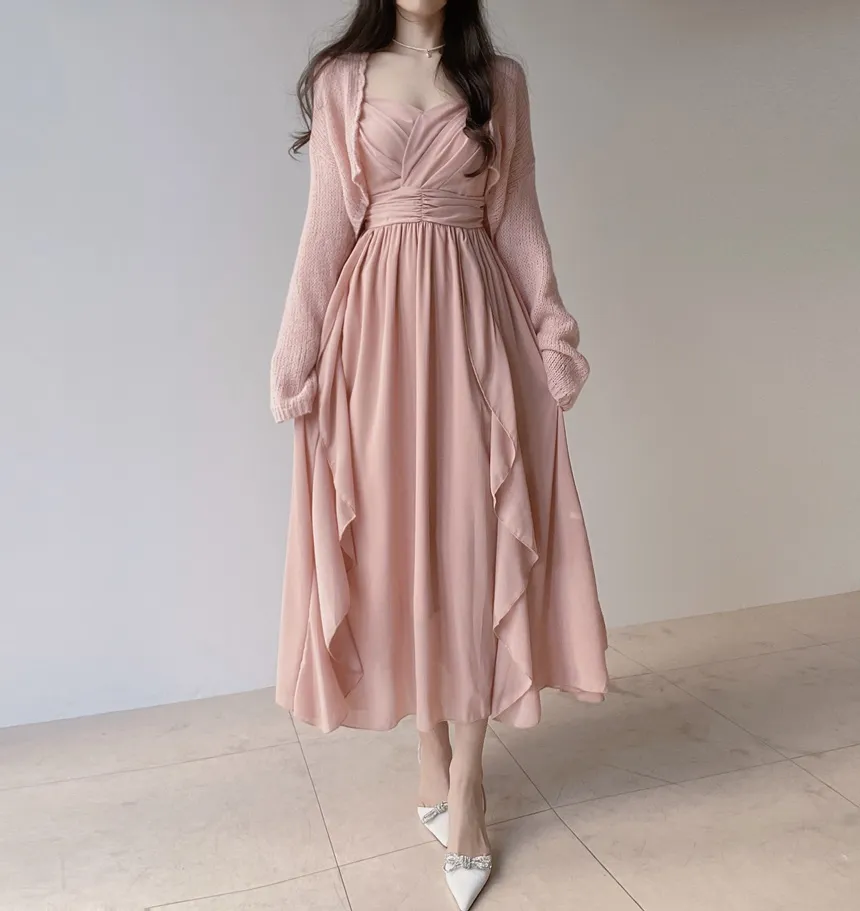 ギャザーフリルティアードフレアロングスカート | mirangmirang | 詳細画像5