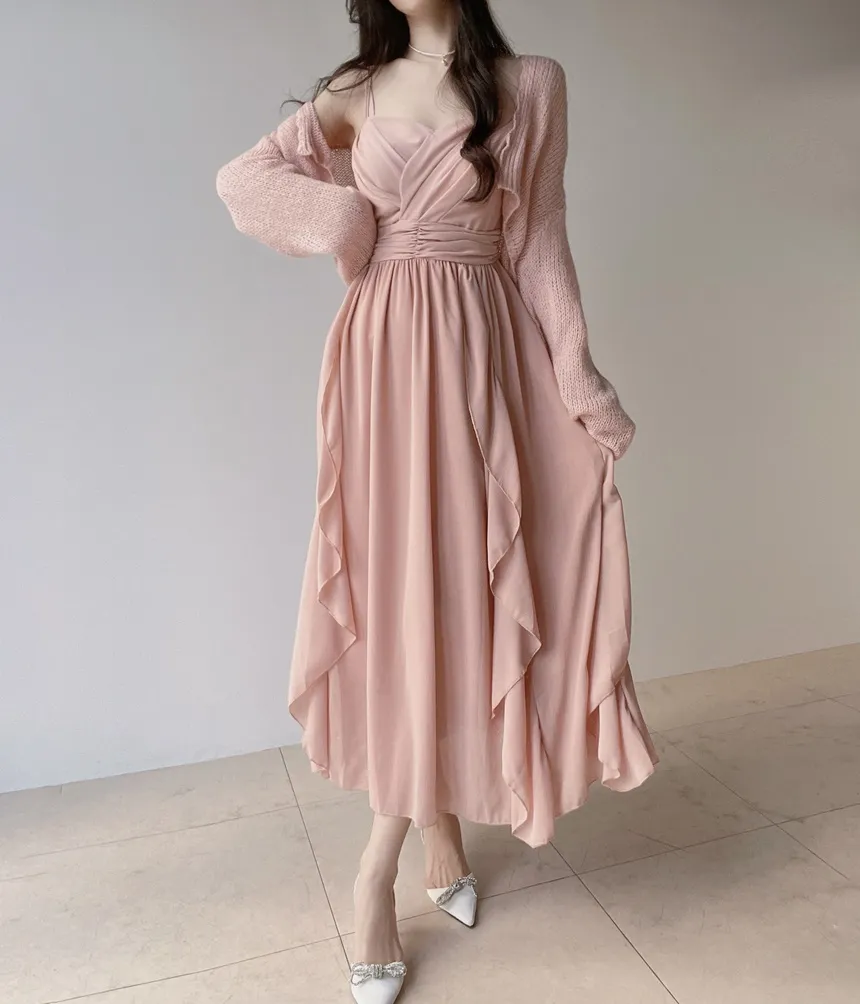 ギャザーフリルティアードフレアロングスカート | mirangmirang | 詳細画像6