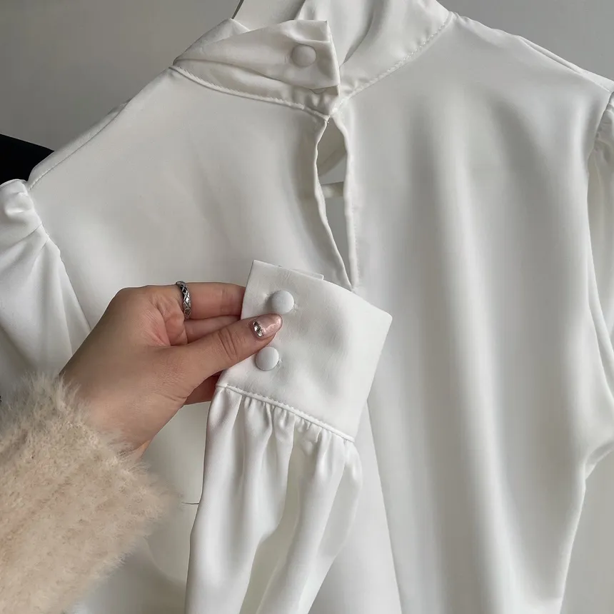 ドレープVネックパフスリーブブラウス | mirangmirang | 詳細画像21