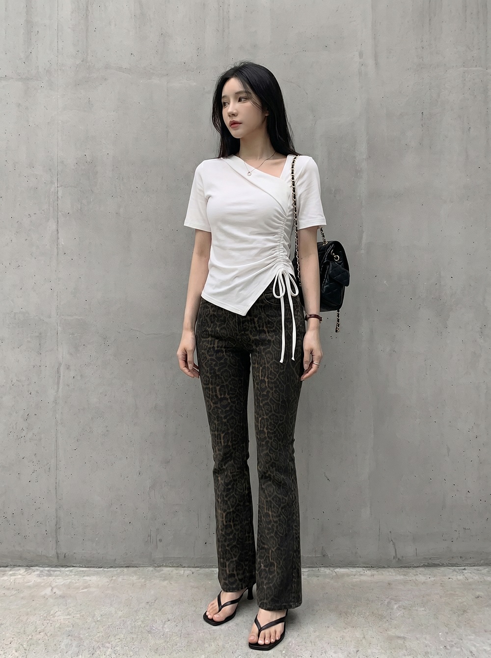 ポケットスリムブーツカットレオパードパンツ | 詳細画像2