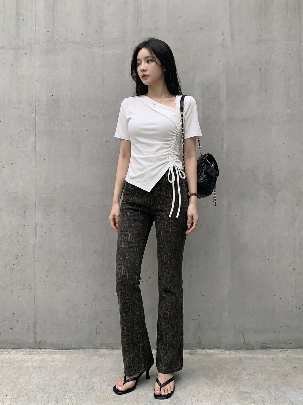 ポケットスリムブーツカットレオパードパンツ | 詳細画像12