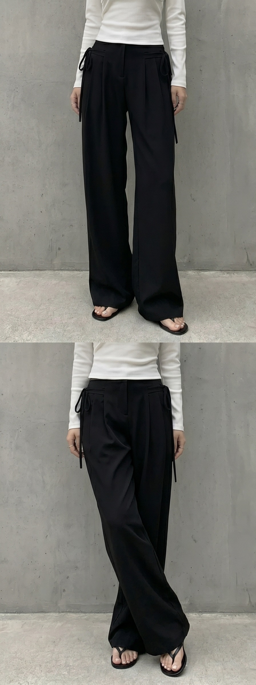 リブスクエアネックベーシックカットスリム長袖Tシャツ | 詳細画像11