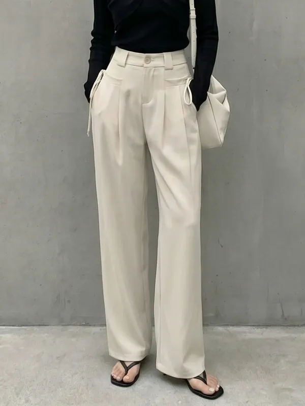 ポケットハイウエストツータックワイドスラックス | 詳細画像1