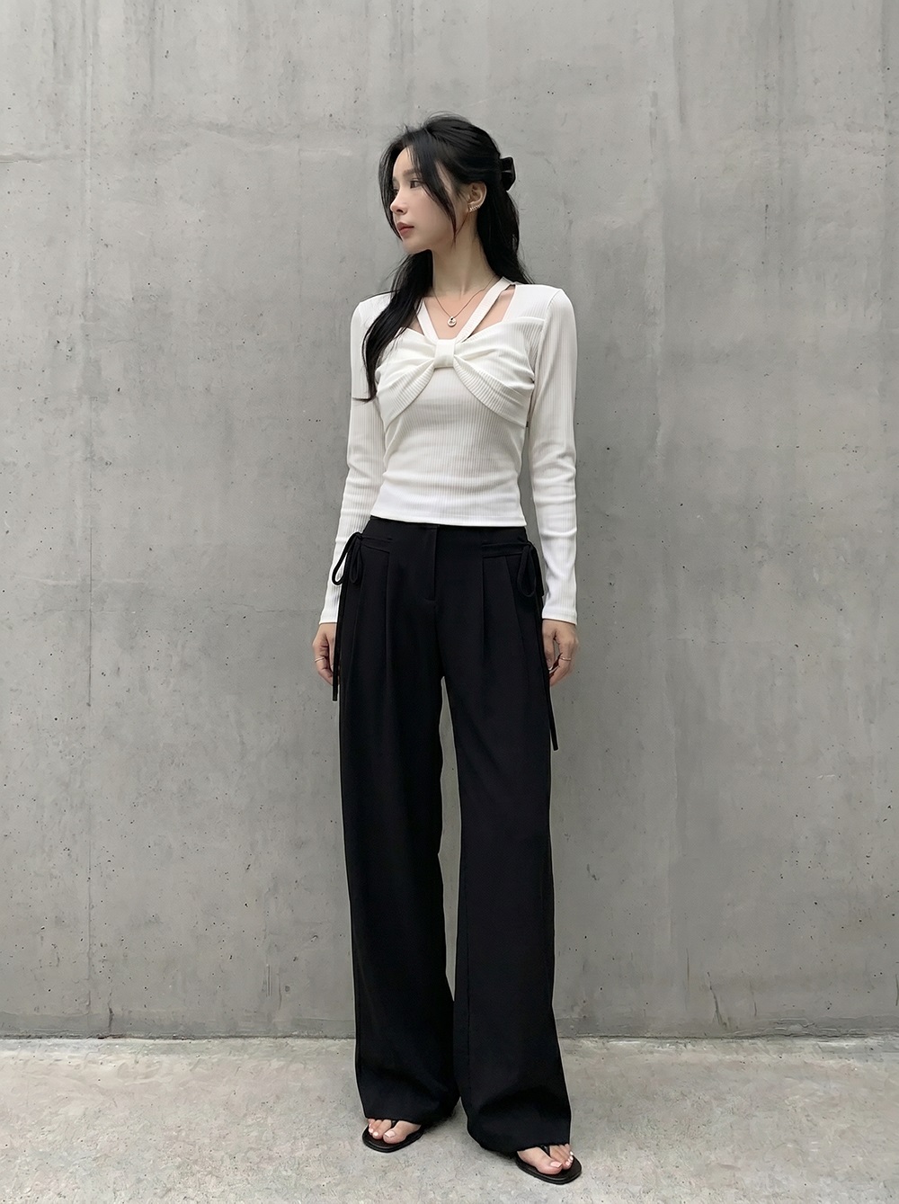 ポケットハイウエストツータックワイドスラックス | 詳細画像2