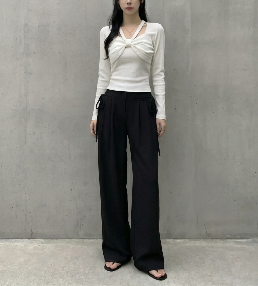 ポケットハイウエストツータックワイドスラックス | 詳細画像6