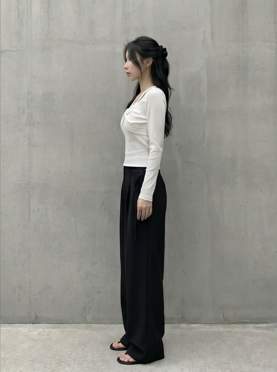 ポケットハイウエストツータックワイドスラックス | 詳細画像7