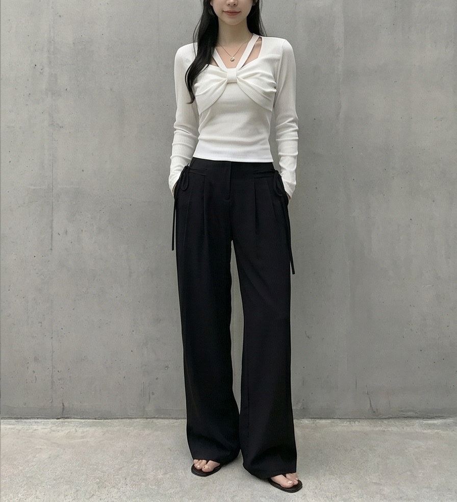 ポケットハイウエストツータックワイドスラックス | 詳細画像11