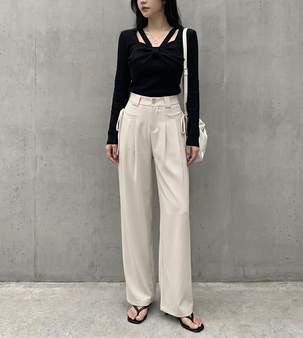 ポケットハイウエストツータックワイドスラックス | 詳細画像18