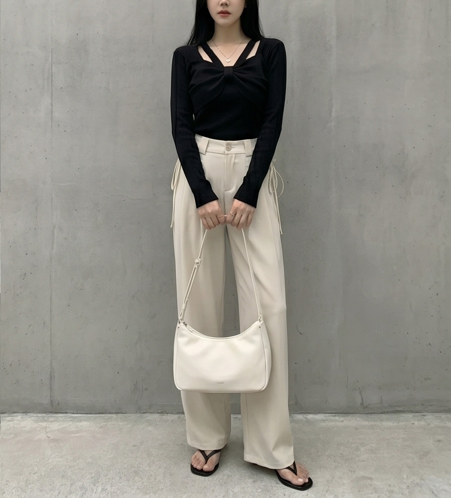 ポケットハイウエストツータックワイドスラックス | 詳細画像19