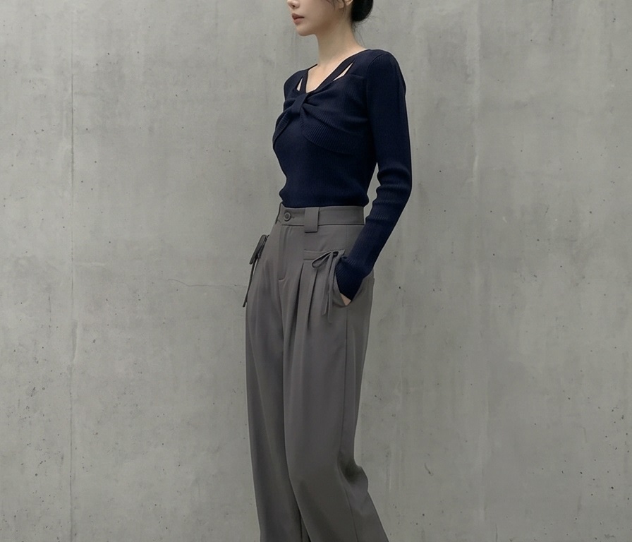 ポケットハイウエストツータックワイドスラックス | 詳細画像25