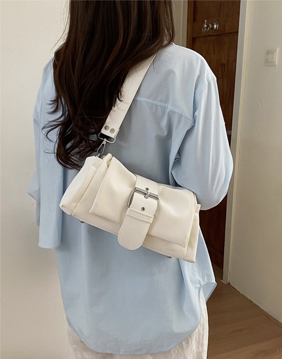 レザー調バックルトートバッグショルダーバッグ | 詳細画像6