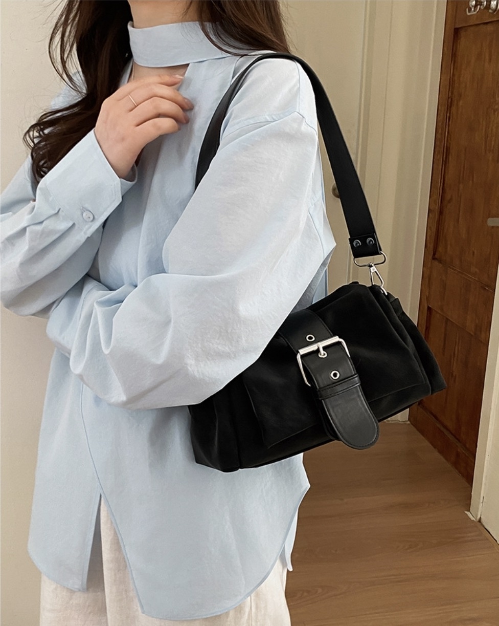 レザー調バックルトートバッグショルダーバッグ | 詳細画像7