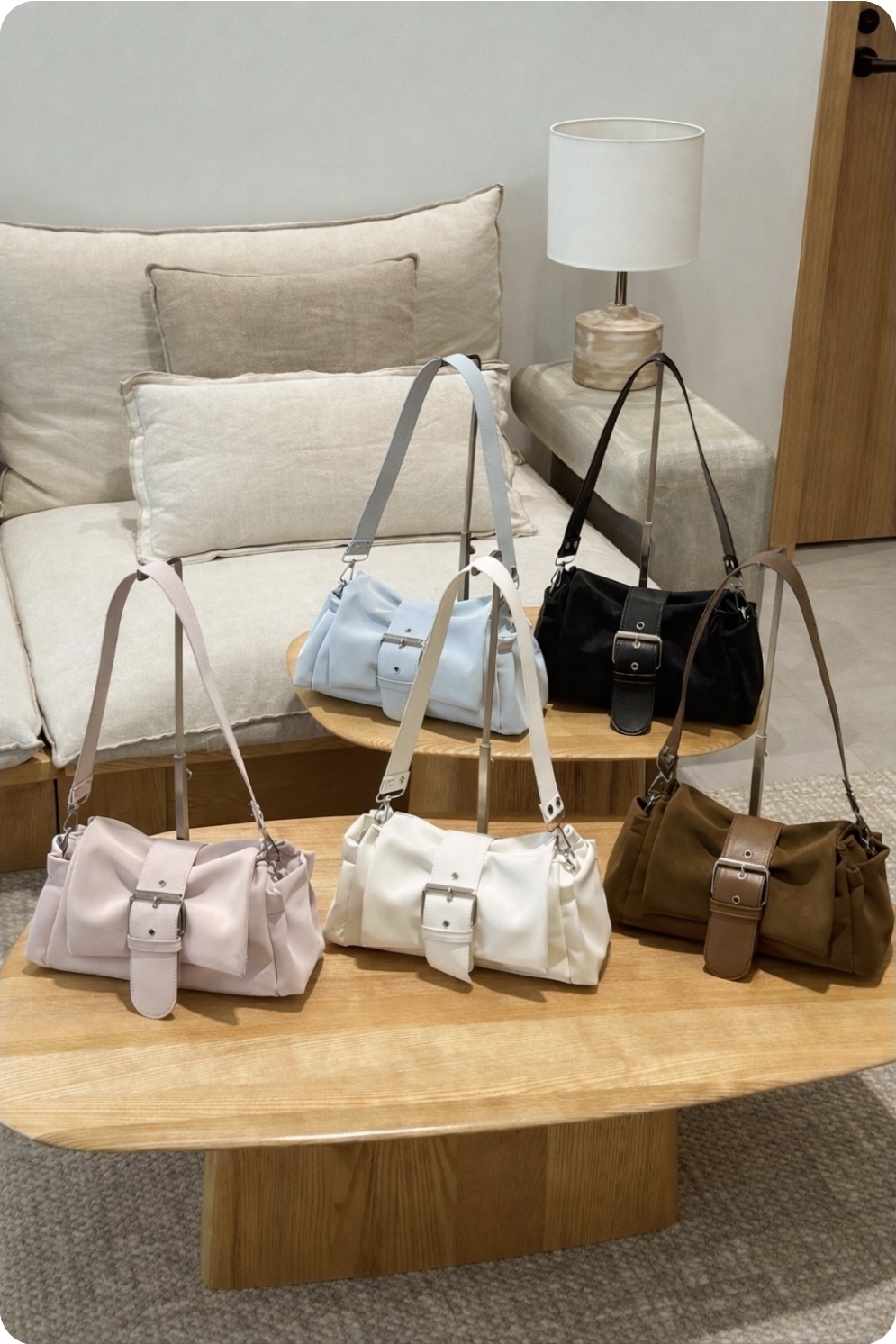 レザー調バックルトートバッグショルダーバッグ | 詳細画像11